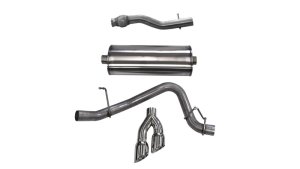 GMC Yukon XL 1500 Performance Exhaust - Single Side Exit - CORSA Performance - Cat Back Sport + Twin 4in Pro-Series Tips - Polished - `15-`20